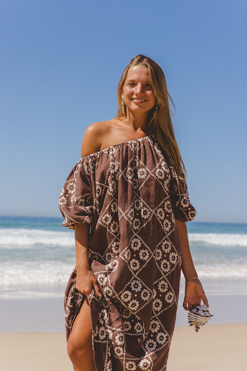 Dahlia Maxi Dress ~ Maple