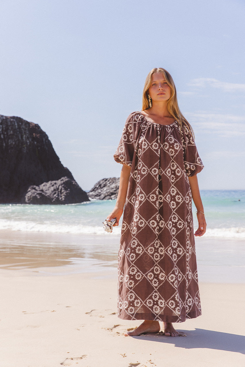 Dahlia Maxi Dress ~ Maple