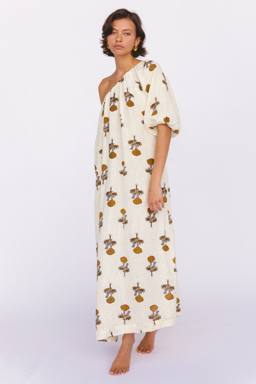 Dahlia Midi Dress ~ Marigold