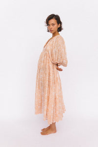 Kyra Midi Dress ~ Apricot Blush