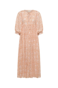 Kyra Midi Dress ~ Apricot Blush