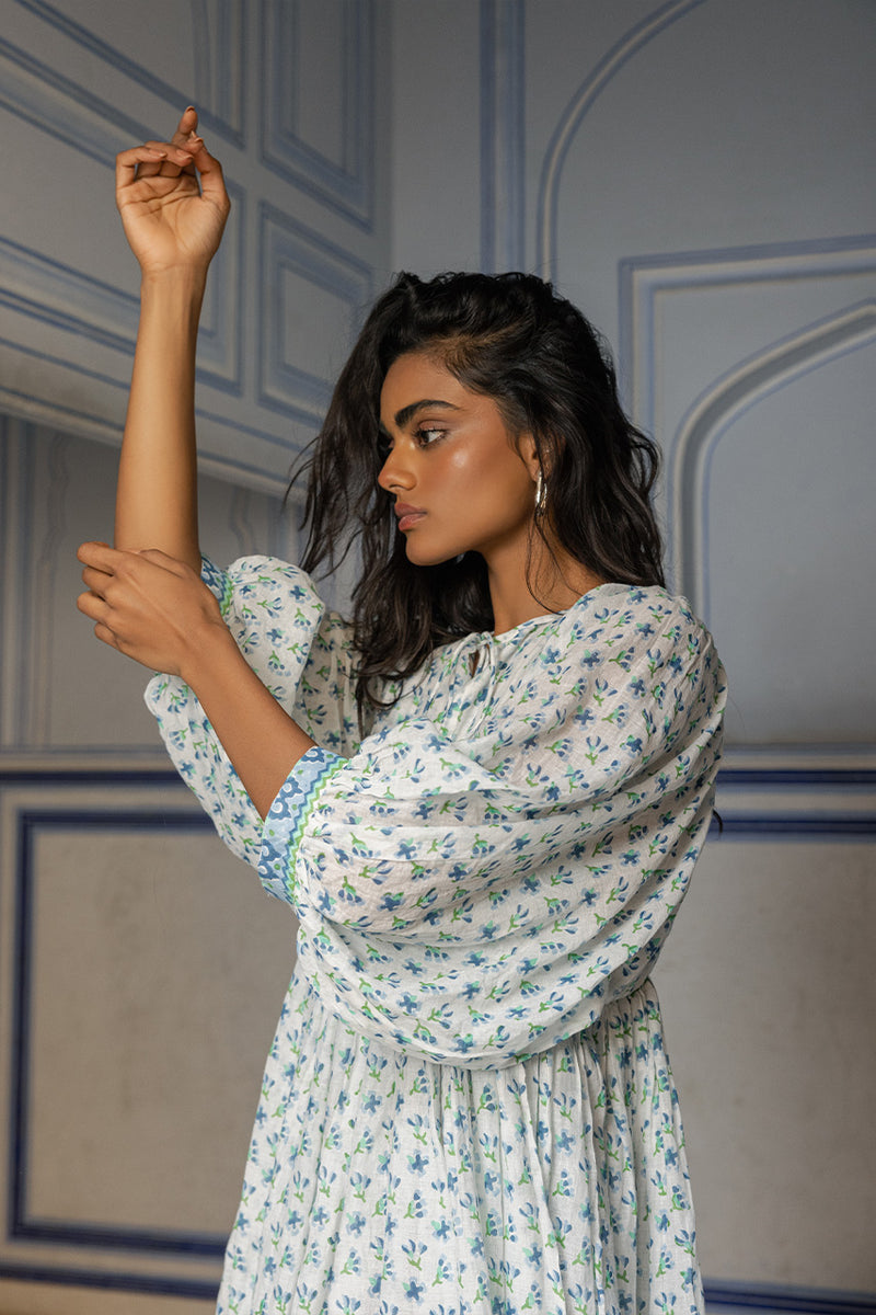 Kyra Mini Dress ~ Azure | Artisan Made, Thoughtfully Worn – DOI