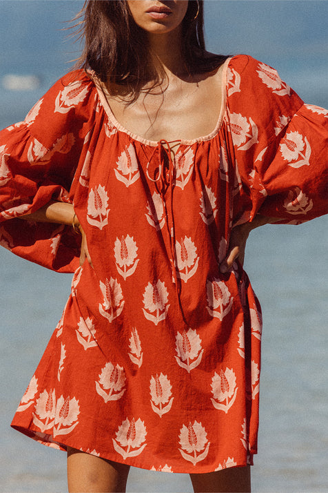 Ria Mini Dress ~ Ruby Red