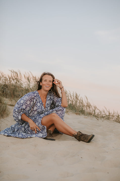 Kyra Mini Dress ~ Blue Iris