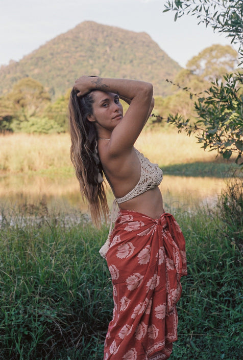 Ria Sarong ~ Ruby Red
