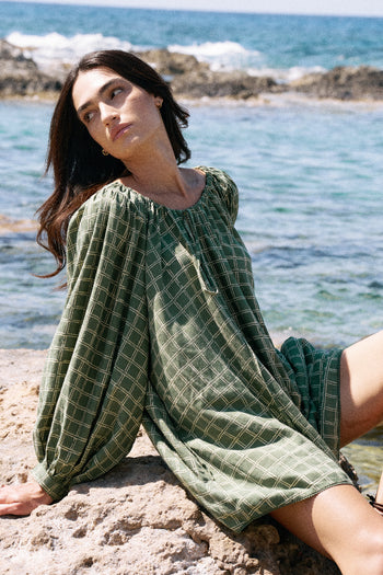 Zahra Mini Dress ~ Fern