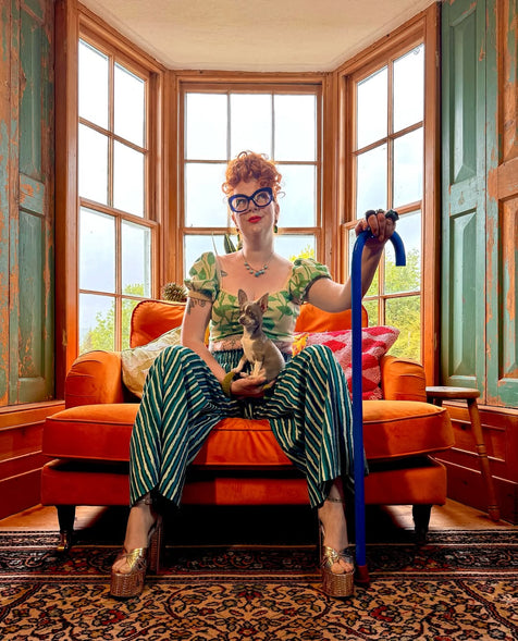 Ria Pants ~ Cyan Candy